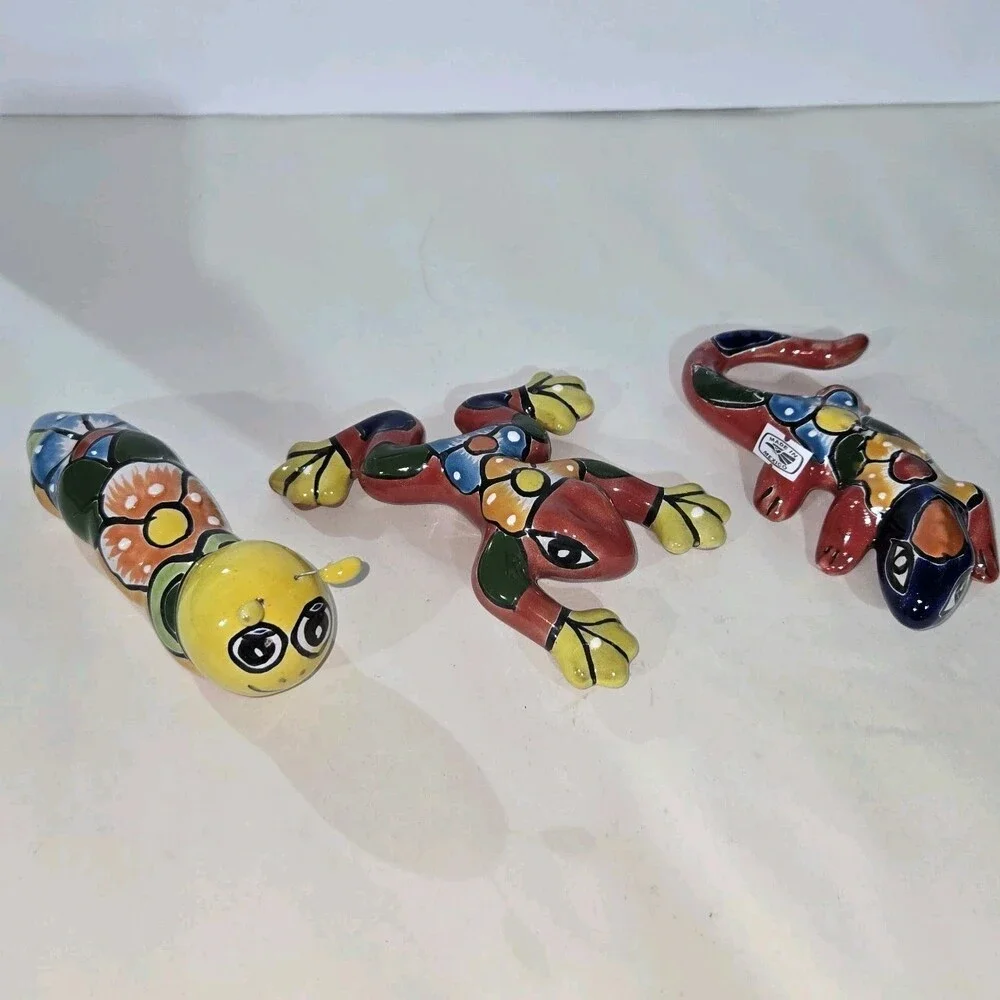 Talavera Trio Figurines Mexican Art Handmade
